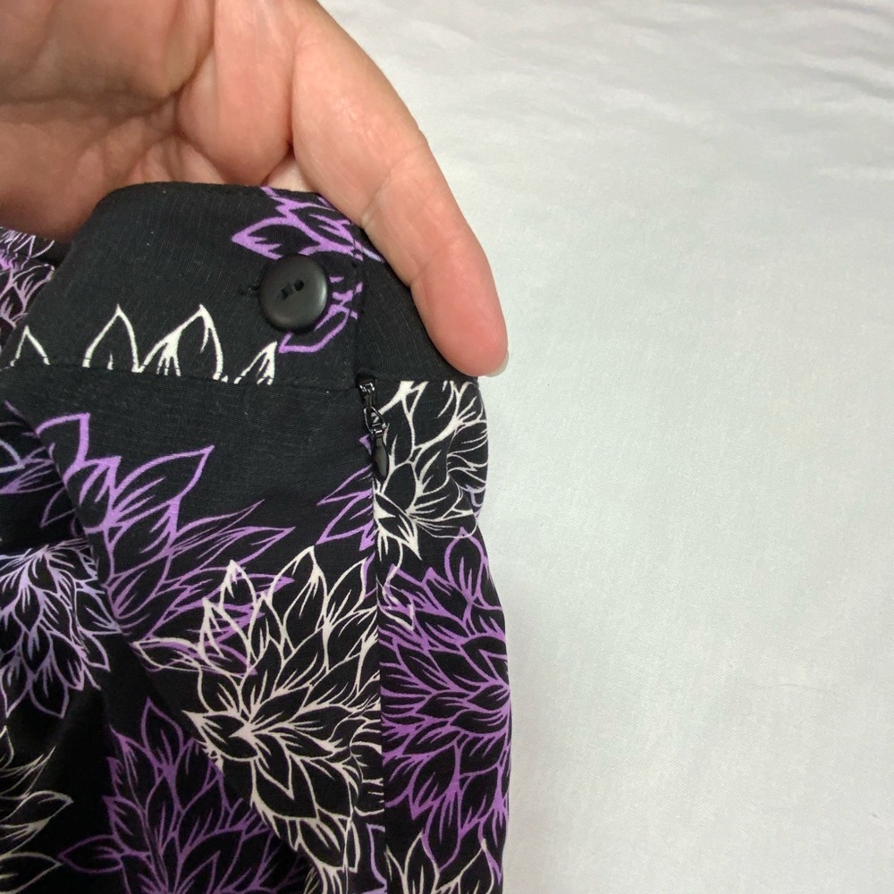 EP Pro Black and Purple Floral A-Line Skort Size 14 Golf Tennis Pickleball - Picture 6 of 10